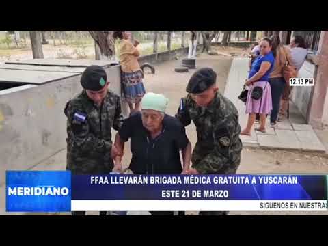 Fuerzas Armadas llevan brigada médica a Yuscarán, El Paraíso, este sábado 21 de marzo.