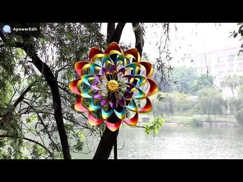 Colorful Flower Win Wind Spinner  WWR 020