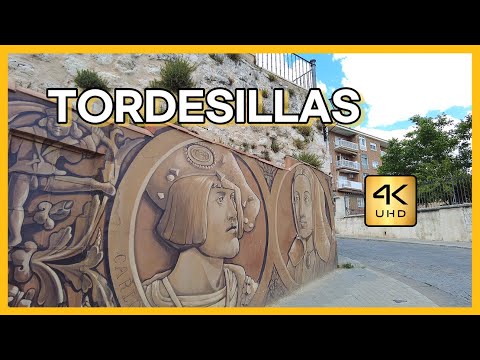 [4K] TORDESILLAS- Walking in Tordesillas, a Small town in Spain-Treaty of Tordesillas. TORDESILLAS
