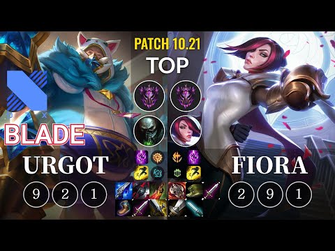 DRX Blade Urgot vs Fiora Top - KR Patch 10.21