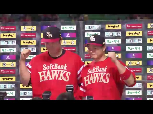 ホークス李大浩選手・吉村選手ヒーローインタビュー 2014/9/3 H-Bs