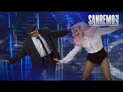 Sanremo 2026 - Ditonellapiaga e TonyPitony cantano The Lady Is a Tramp