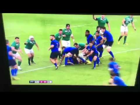 Rugby World Cup 2015 Sean O'Brien chest punch