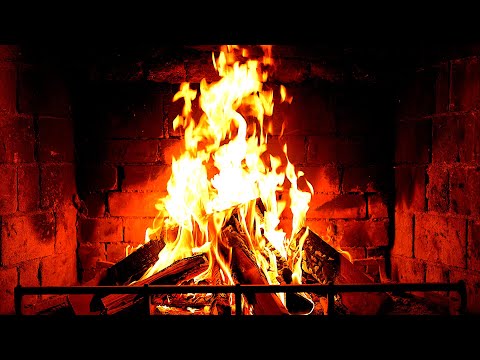 Cozy Fireplace 4K (12 HOURS). Fireplace with Crackling Fire Sounds. Fireplace Ambience