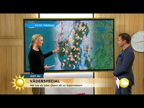 "Stora chanser se superblodmånen" - meteorologen om nattens fenomen - Nyhetsmorgon (TV4)