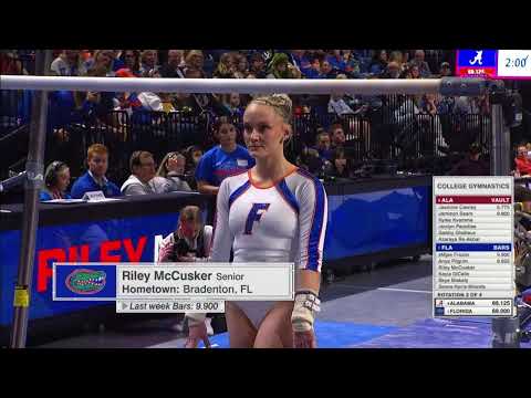 Riley McCusker Bars Florida vs Alabama 2026 9.925
