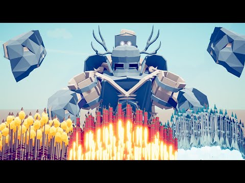 ICE GOLEM vs 3x EVERY GOD - TABS | Totally Accurate Battle Simulator 2022