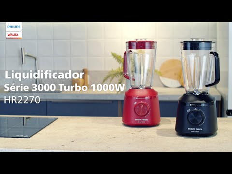 Video thumbnail of Liquidificador Philips Walita Turbo 1000W - HR2270