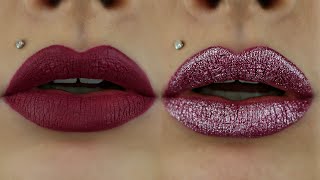 How To Turn Any Lipstick Into A Metallic Lipstick SUPER EASY!! | BeautyByJosieK