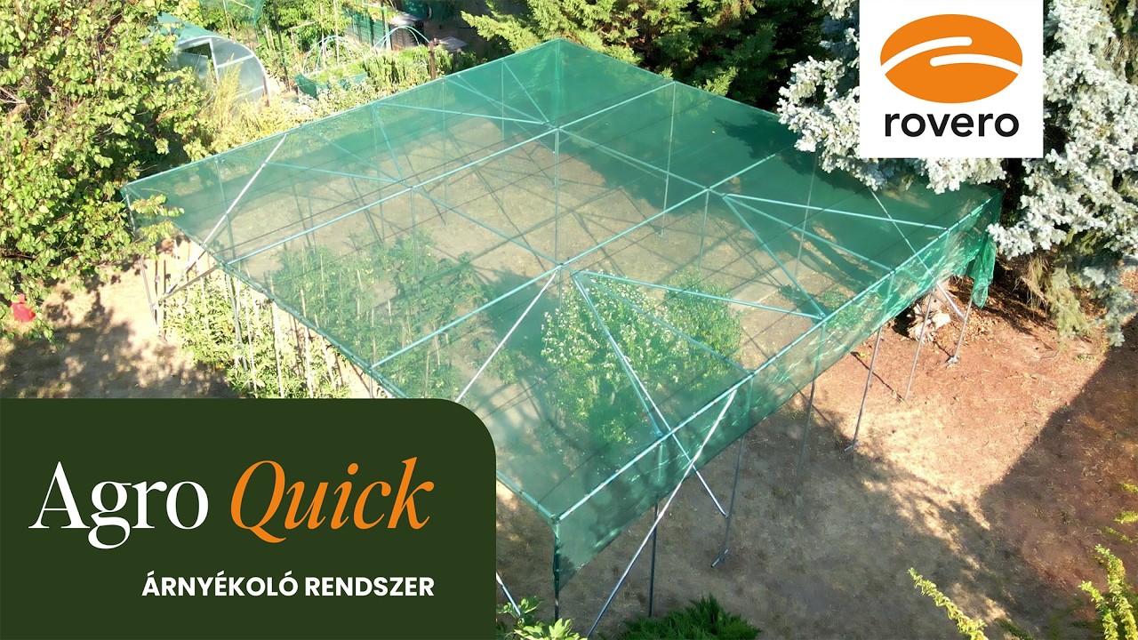  Könnyen építhető kertészeti árnyékoló rendszer - ROVERO AGRO QUICK