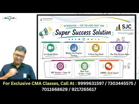 Introduction to Cost Accounting Demo 1 By CA Satish Jalan