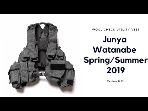 Junya Watanabe SS19 Grey Wool Tropical Check Vest