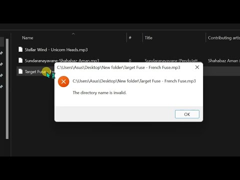 How to Fix "The Directory Name is Invalid " Error when opening file on Windows 11