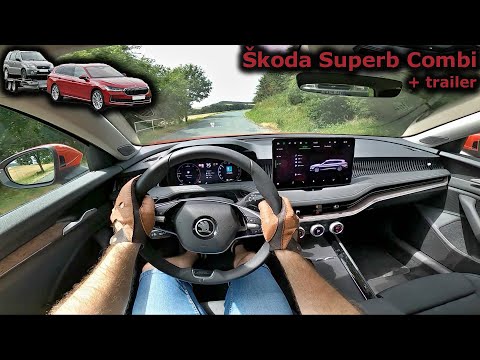 2024 Škoda Superb Combi 1,5 eTSI DSG | POV driving with car triler