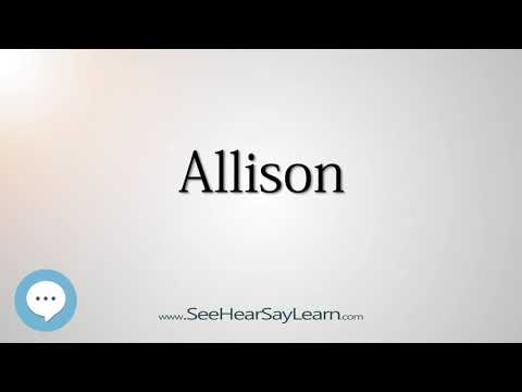 Allison (How to Pronounce Cities of the World)💬⭐🌍✅