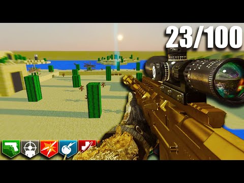 ZOMBIE WEAPON GAME “MINECRAFT” of 100 WEAPONS on CALL OF DUTY ⛏ |  Custom Zombie #142
