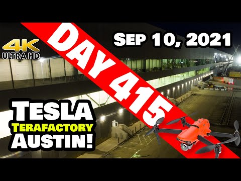 Tesla Gigafactory Austin 4K  Day 415 - 9/10/21 - Tesla Terafactory TX - A LOOK INSIDE OF GIGA TEXAS!