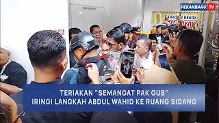 Ratusan Pendukung Padati PN Pekanbaru, Abdul Wahid Jalani Sidang Tipikor
