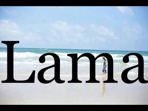 How To Pronounce Lama🌈🌈🌈🌈🌈🌈Pronunciation Of Lama