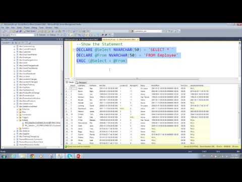 Dynamic Sql In Sql Server
