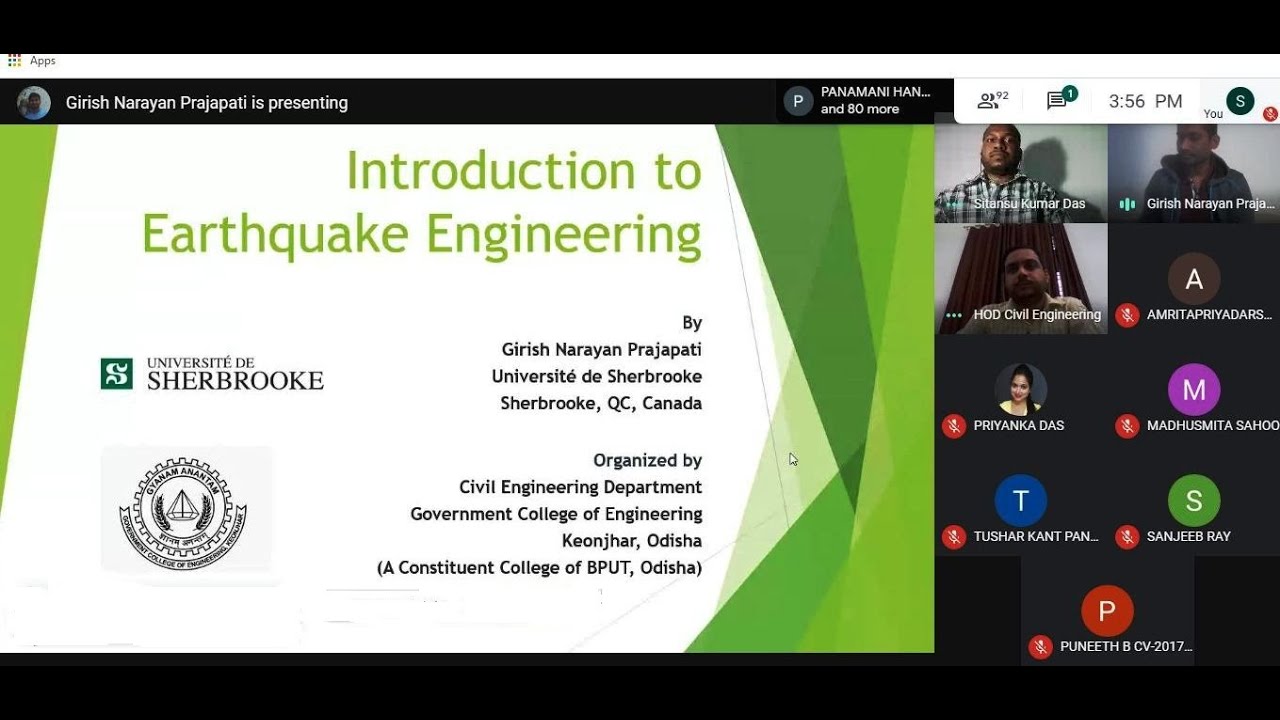 Webinar on “Introduction to Earthquake Engineering”