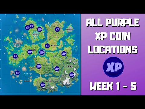 All 14 Purple XP Coins Locations in Fortnite Chapter 2 Season 3 (week 1-5)! - Fortnite XP Coins