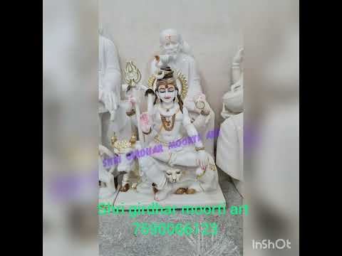 White Marble Shiv Ji Dhyan Mudra Statue