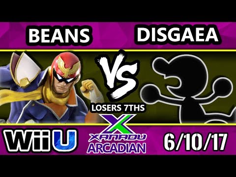 Smash 4 - Beans (Captain Falcon) Vs. Disgaea (GnW) Spring Arcadian Losers 7ths