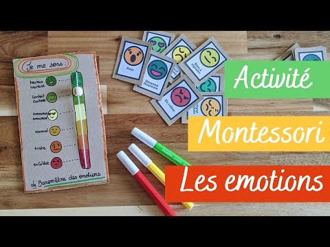 Gérer Les émotions : activité montessori - fabriquer un baromètre des émotions
