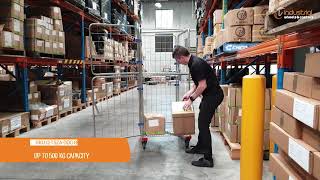 Rollcage, Stock Laundry Trolley with Brakes - Industrial Wheels and Castors