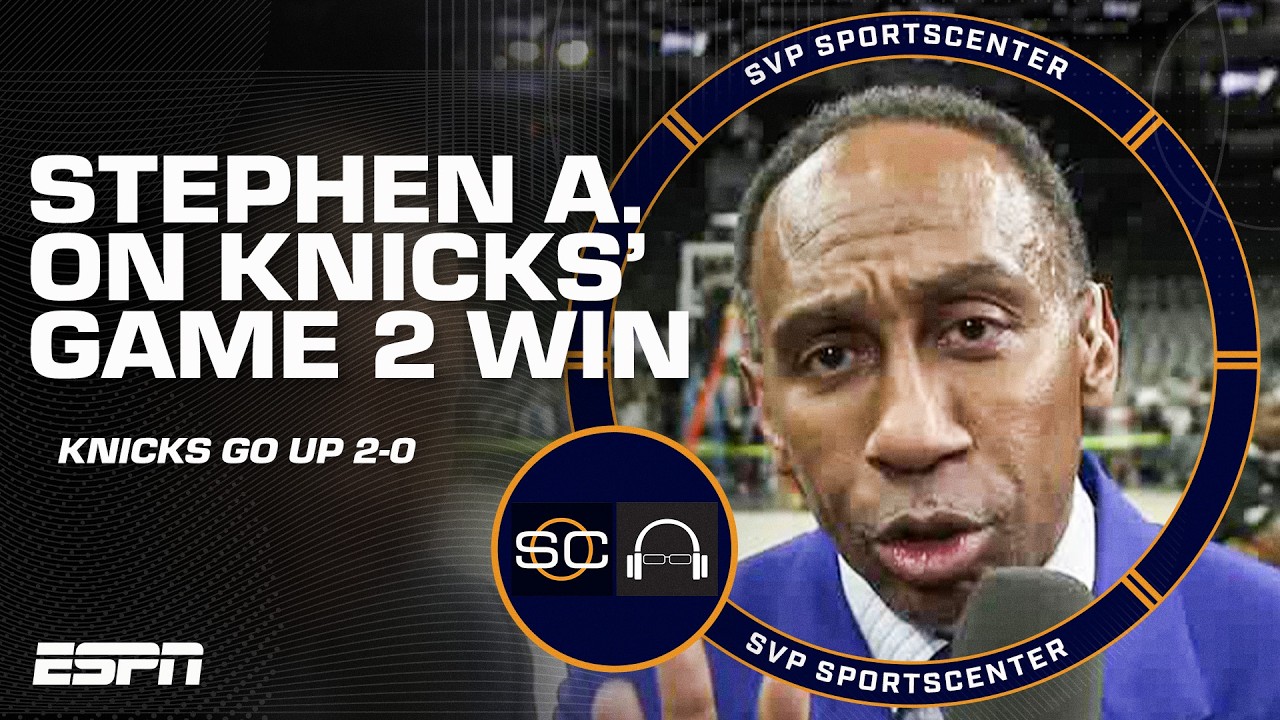 Stephen A. Is HYPED after Knicks go up 2-0 in NBA Finals vs. Spurs 🔥| SportsCenter