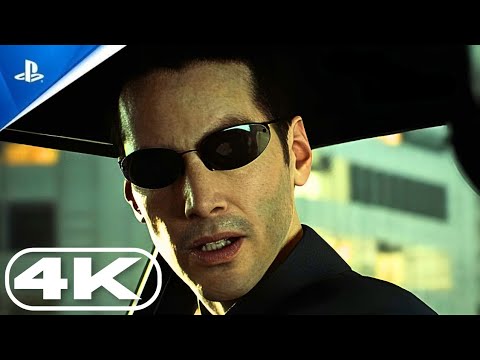 Neo & Trinity Wild Car Chase Scene | The Matrix Awakens: An Unreal Engine 5 Experience (4K)