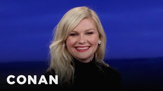 Kirsten Dunst Teaches Conan German Curse Words | CONAN on TBS