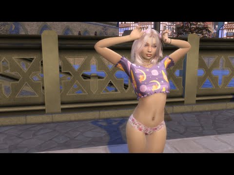 the sims 4 custom character download dyed-hair female Cosette Dupont by Bonita100 Game Video Preview