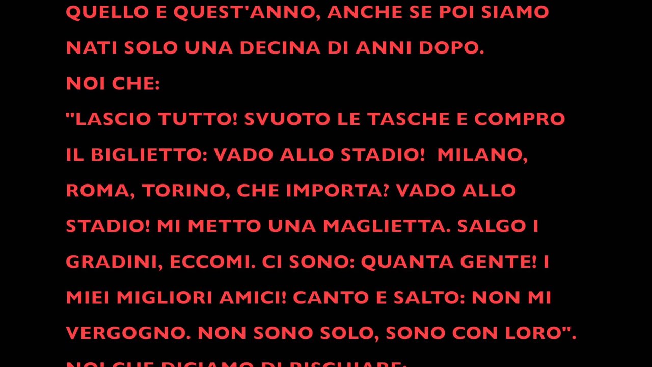 UNA POESIA SUL CALCIO