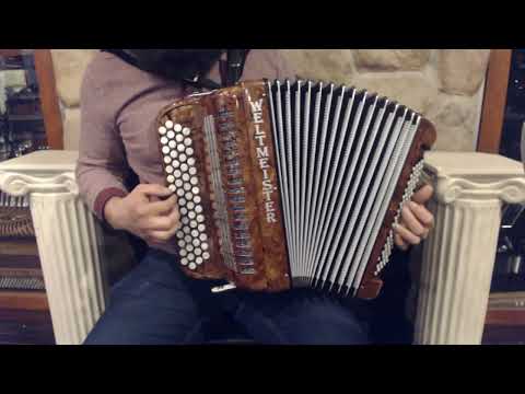 WELT602FRBR -  Brown Weltmeister 602 French Chromatic Button Accordion C System MM 60 80 $1499