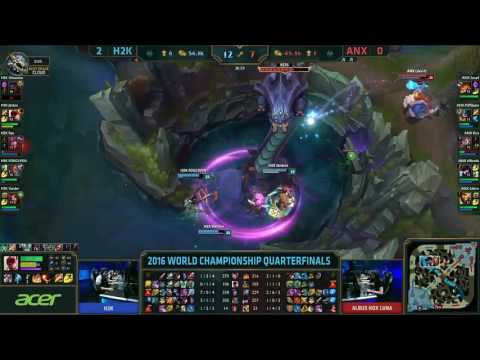 H2K vs ANX Highlights Game 3 Worlds 2016 Bracket Stage H2K Gaming vs Albus Nox Luna