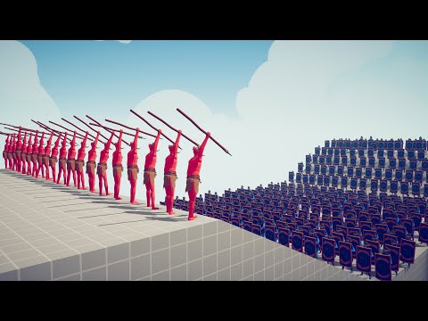 20x SPEAR THROWERS vs 100x UNITS - Totally Accurate Battle Simulator TABS
