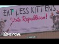 'EAT LESS KITTENS' billboards push debunked conspiracy