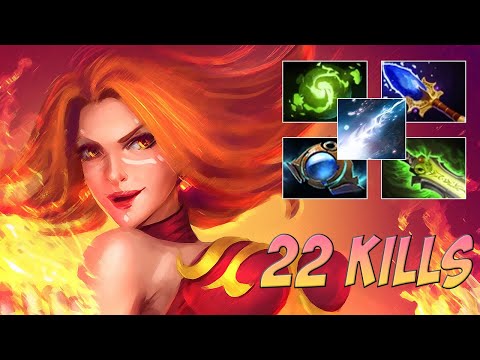22 Kills Lina Insane Mid Lane DOTA 2