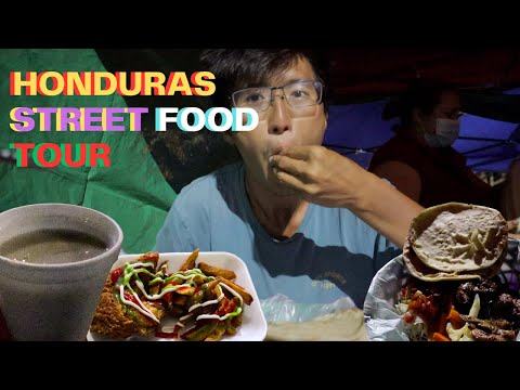 HONDURAN STREET FOOD TOUR: COPAN! INSANE BBQ, Fried Chicken and Atole in Copán Ruinas, Honduras!
