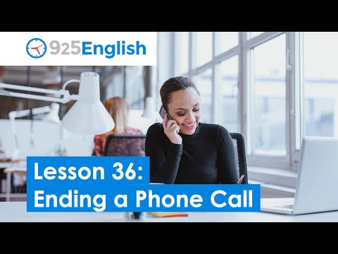 Business English - Ending a Telephone Call in English | 925 English Lesson 36