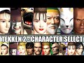 Tekken 2 Character Select Faces Arcade 1995 All Bosses Select HD