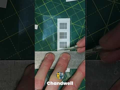 Easy model window frames - The Sticky Label Method #modelrailways #scratchbuild #modelbuilding