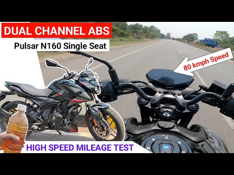 🚀Pulsar N160 Single Seat Dual Channel ABS Mileage Test ⛽| Pulsar N160 Single Seat 2025 Mileage Test⛽