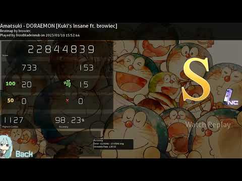 NIGHTCORE Amatsuki DORAEMON Kuki's Insane  (292PP NEW TOP PLAY)