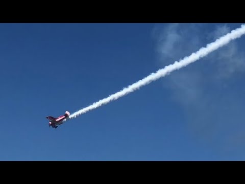 Susan dacy aerobatics in the sterman at Waukegan 2023! #aircraftspotting #aviation #waukegan