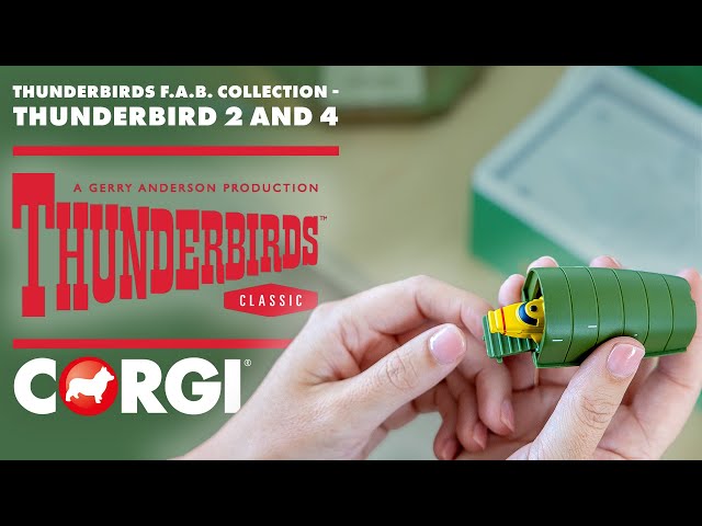 Vídeo relacionado con Corgi CC00804 Thunderbirds F.A.B. Colección, Modelos de vehículos Thunderbird 2 y 4