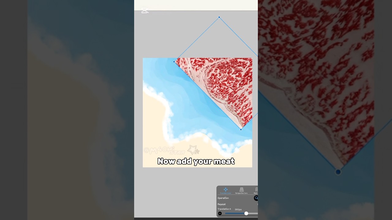 Cool beef ocean hack! Repost cuz the other one flopped #art #drawing #foryou #ibispaintx #shorts