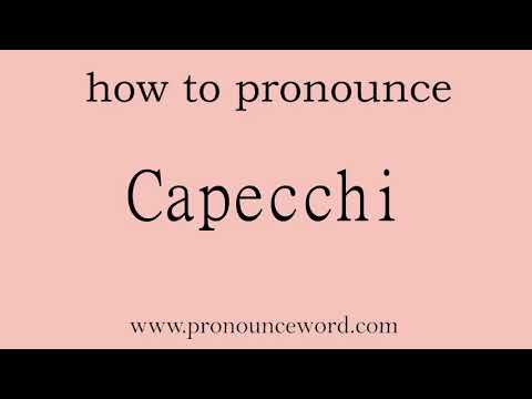 Capecchi. How to pronounce the english word Capecchi .Start with C. Learn from me.